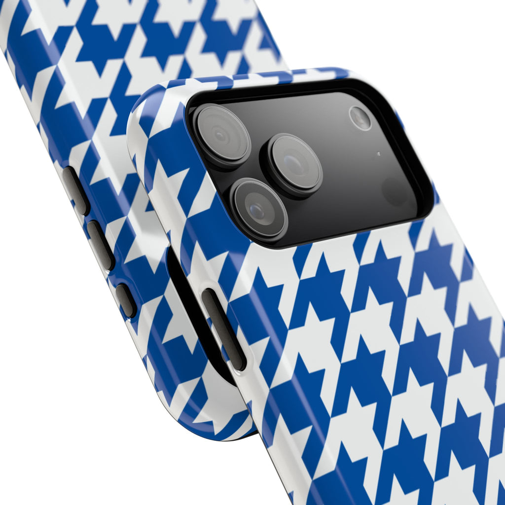 Royal Blue & White Staccato MagSafe Phone Case