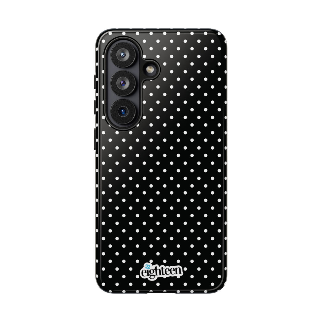 Black Dotty Tough Phone Case