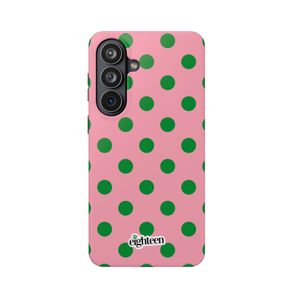 Pink Salmon & Apple Green Dot Theory MagSafe Phone Case