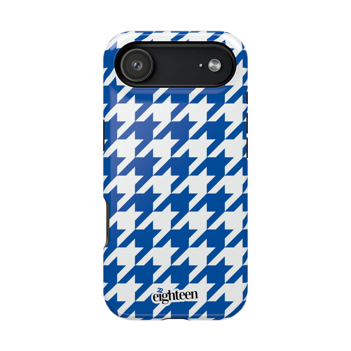 Royal Blue & White Staccato MagSafe Phone Case