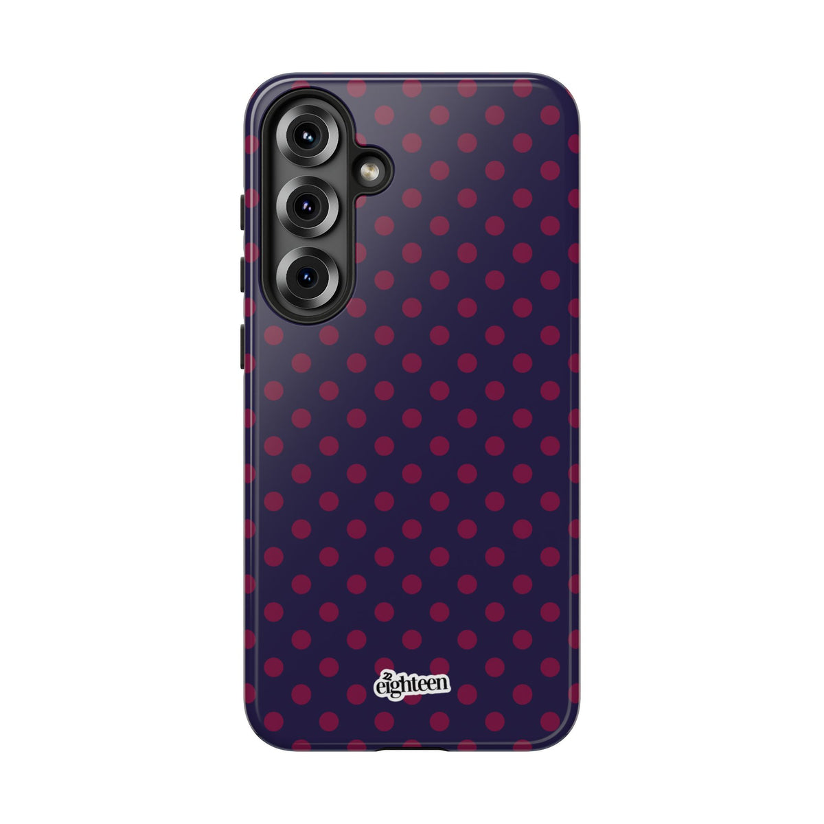 Night Blue & Burgundy Dot Theory Phone Case