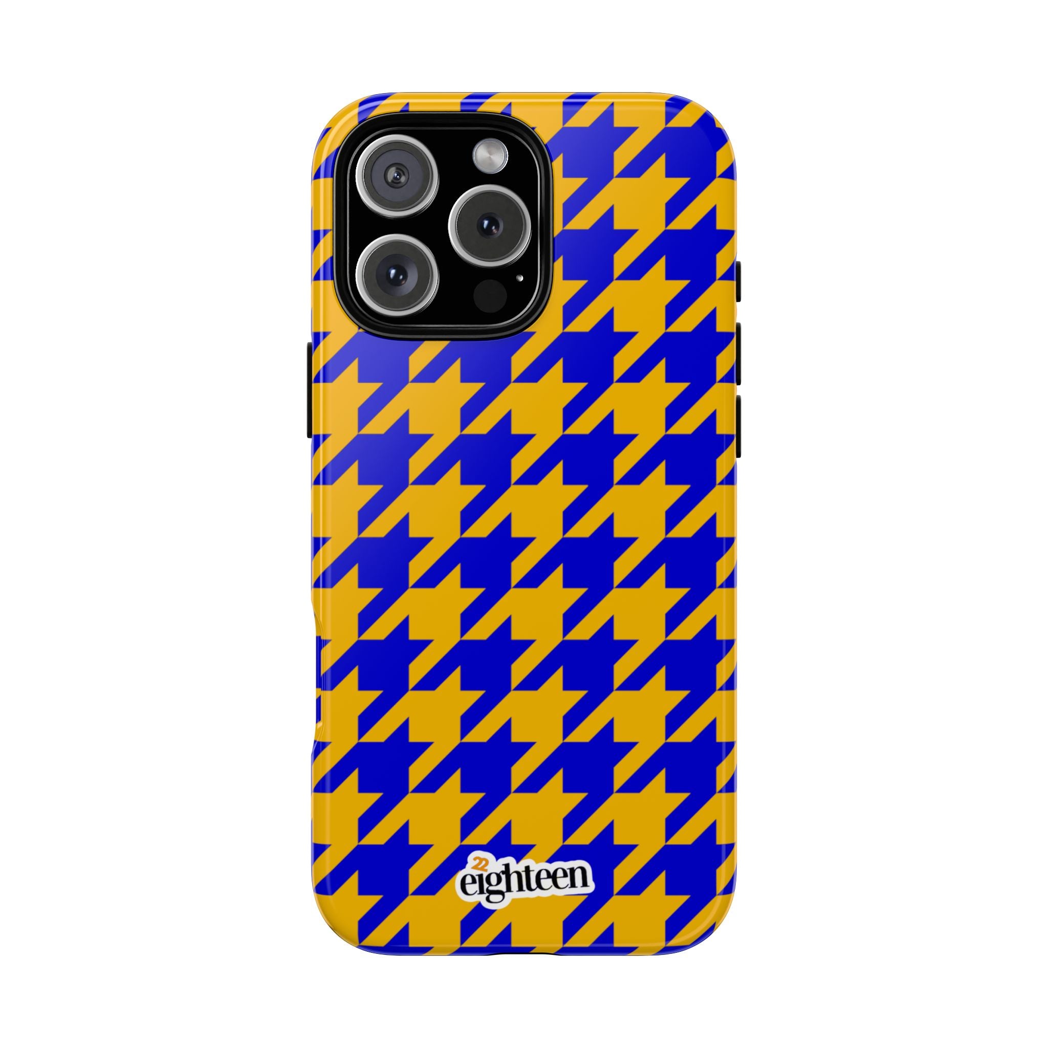 Royal Blue & Gold Staccato Tough Phone Case