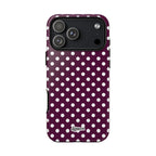 Maroon + White Dot Theory Phone Case
