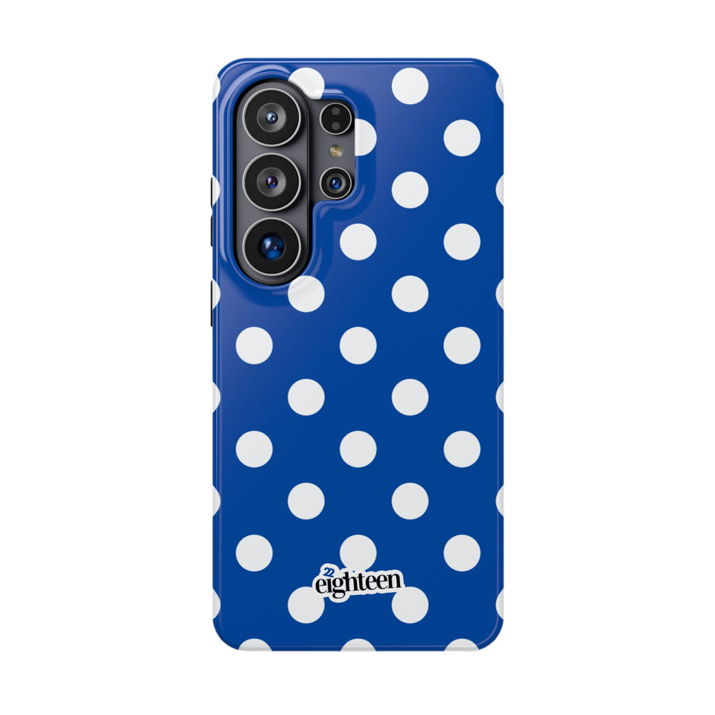 Royal Blue & White Dot Theory MagSafe Phone Case