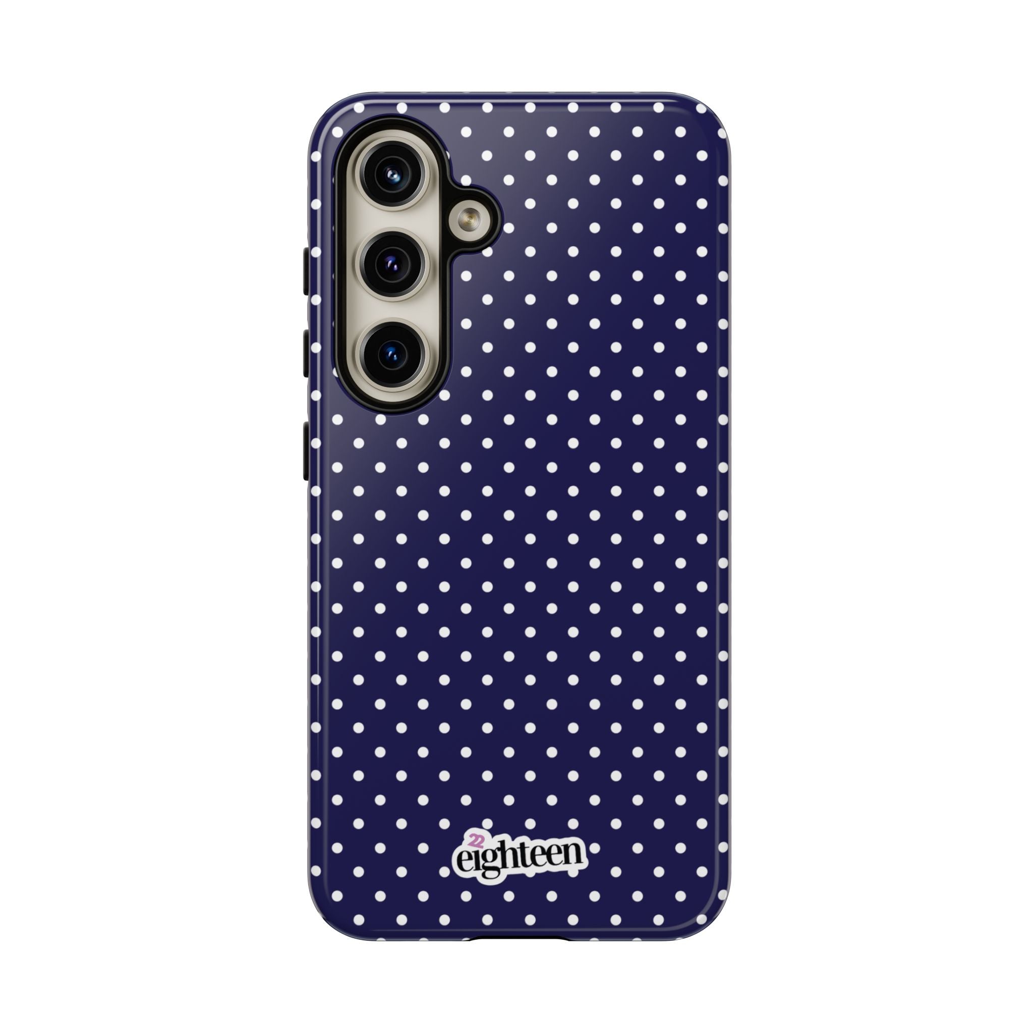 Deep Blue Dotty Tough Phone Case