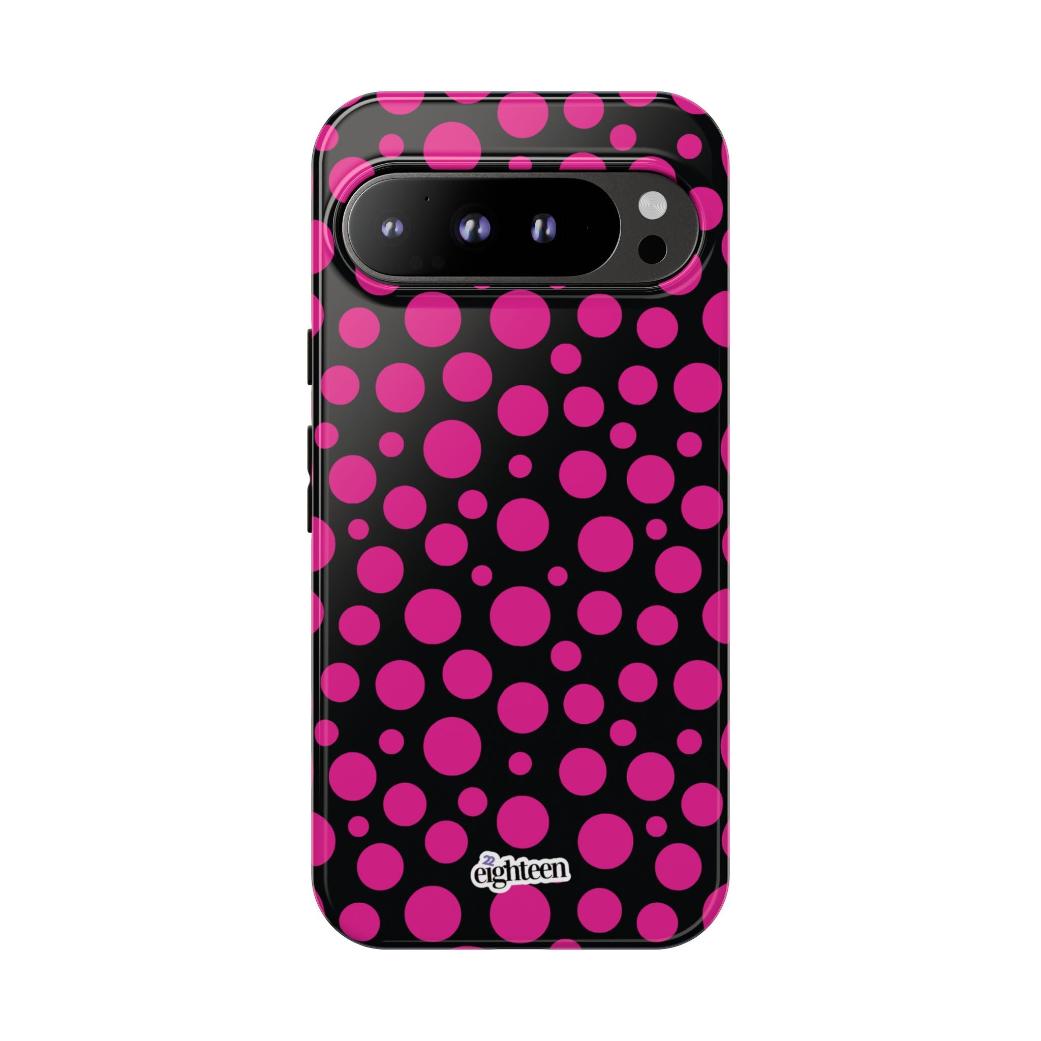 Black + Pink Poppy Tough Phone Case