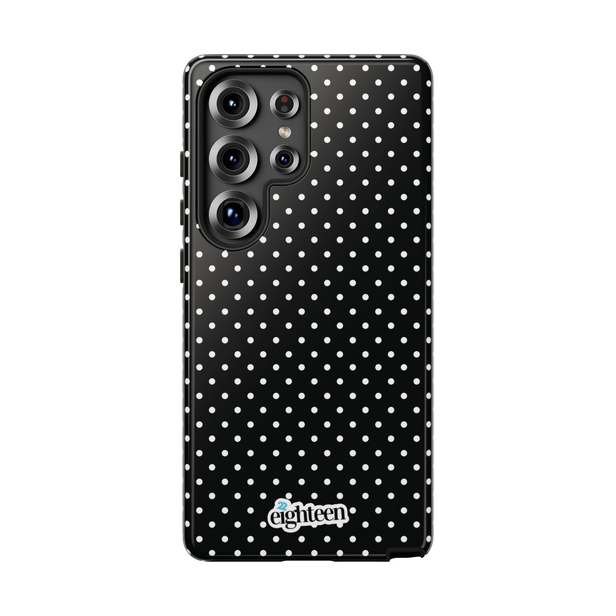 Black Dotty Tough Phone Case