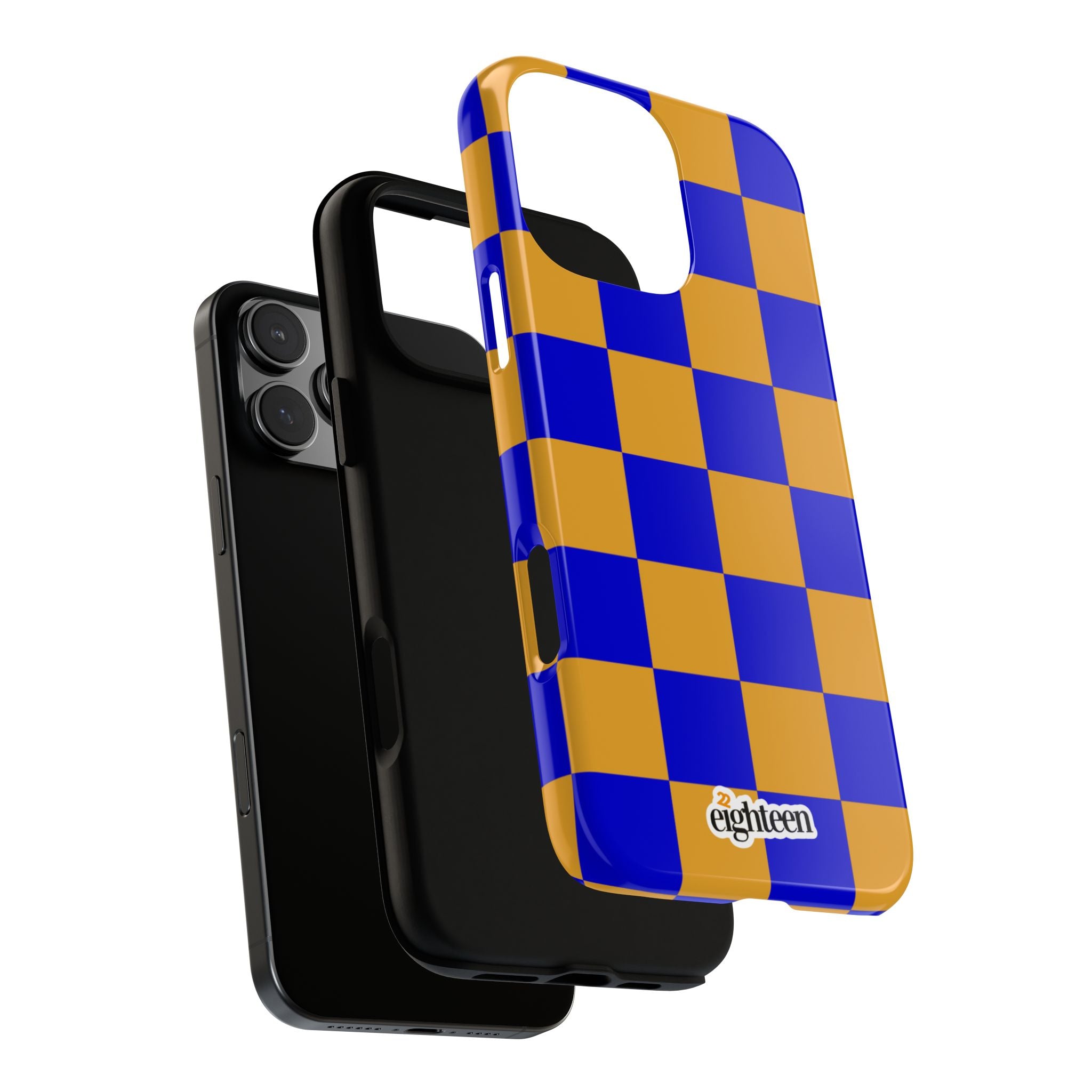 Royal Blue & Gold Check, Please! Tough Phone Case