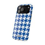 Royal Blue & White Staccato MagSafe Phone Case