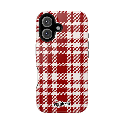 Crimson & Cream Sorority Plaid MagSafe Tough Case