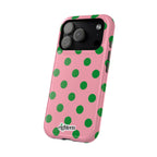 Pink Salmon & Apple Green Dot Theory MagSafe Phone Case