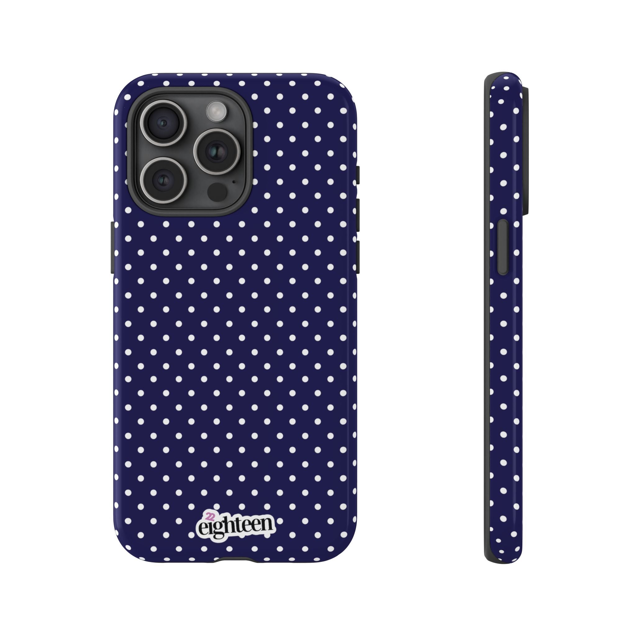 Deep Blue Dotty Tough Phone Case