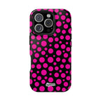 Black + Pink Poppy MagSafe Tough Case