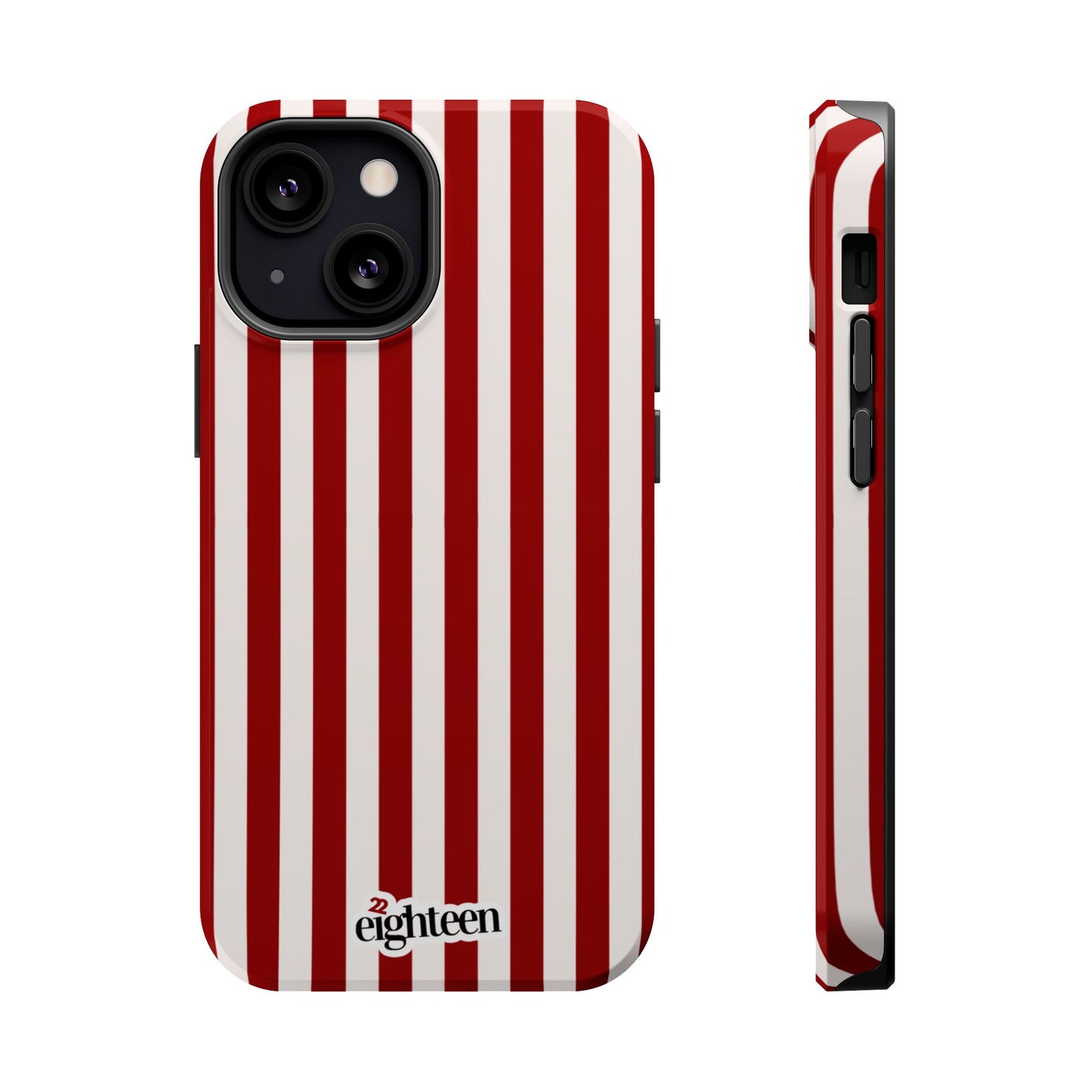 Crimson & Cream Sorority Stripe MagSafe Tough Case
