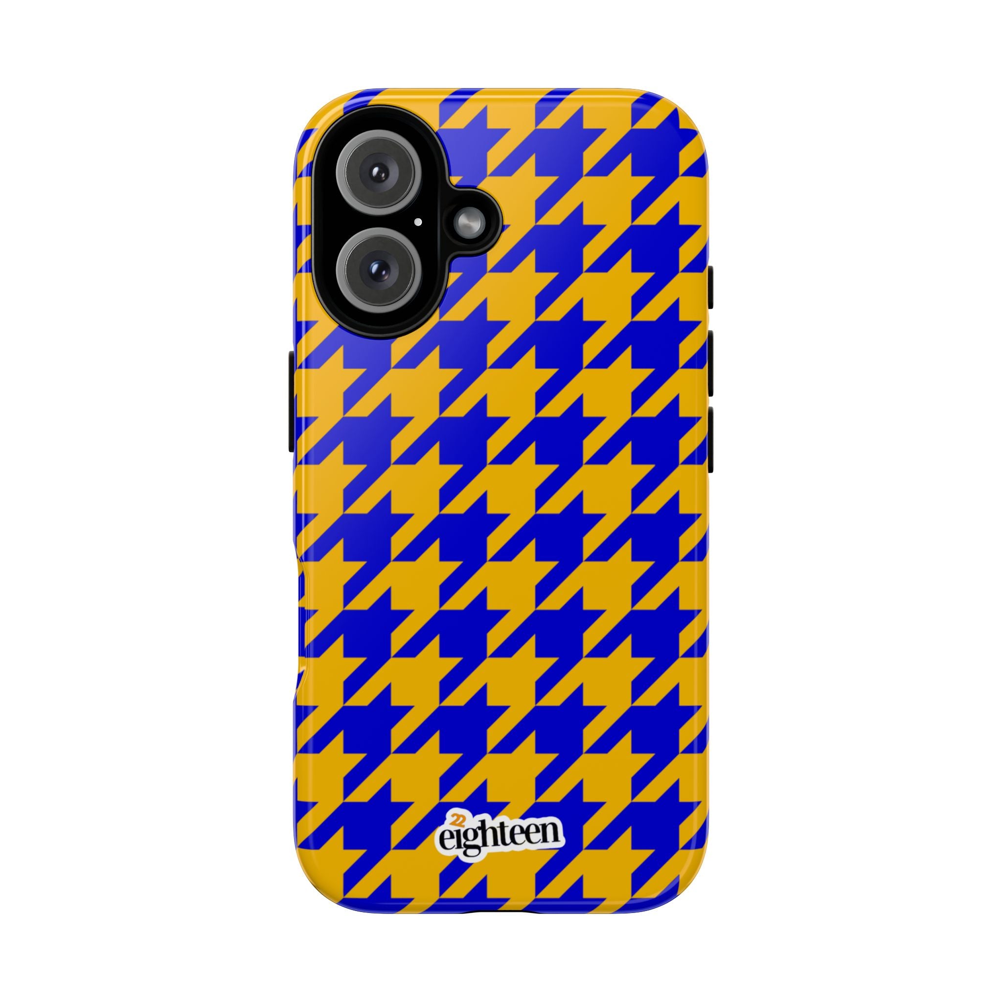 Royal Blue & Gold Staccato Tough Phone Case
