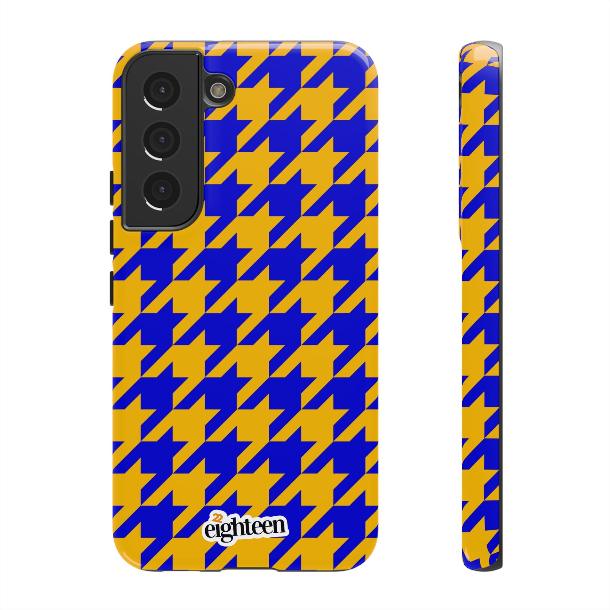 Royal Blue & Gold Staccato Tough Phone Case