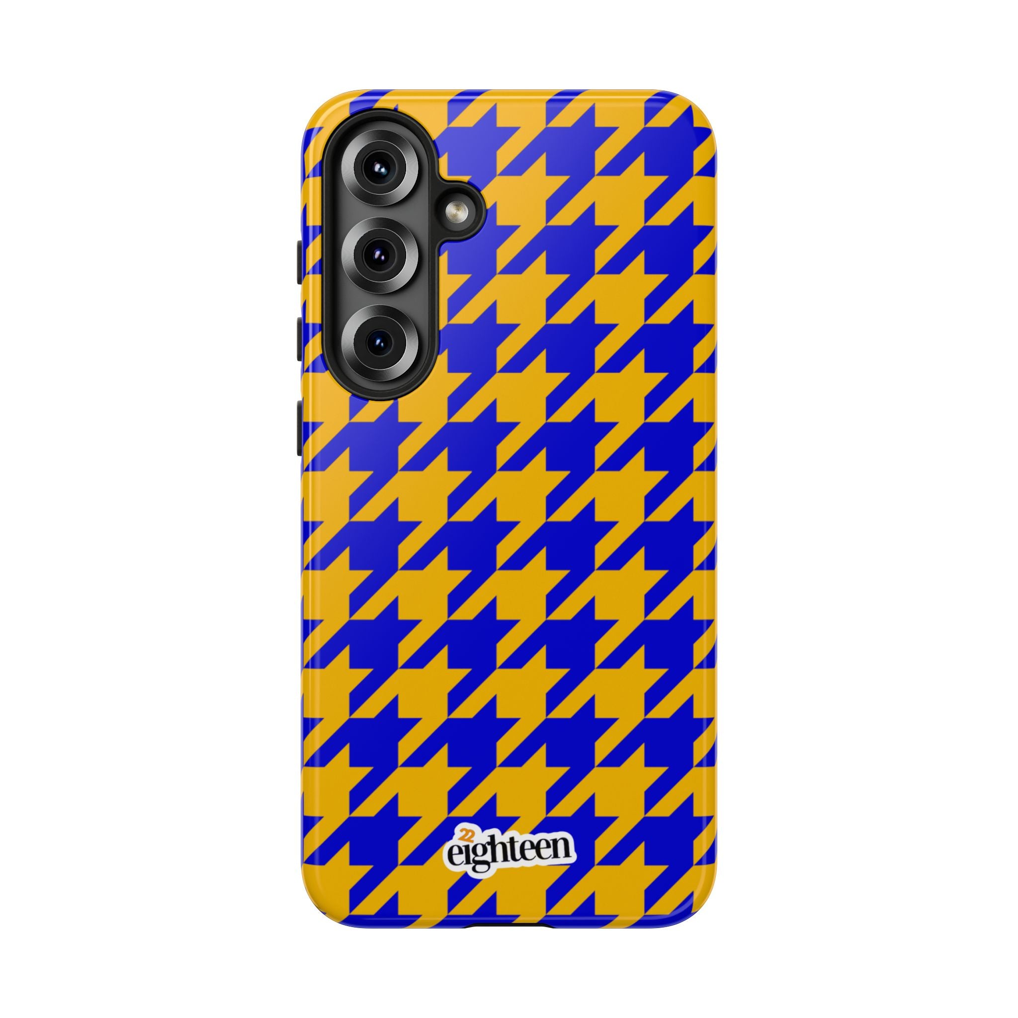 Royal Blue & Gold Staccato Tough Phone Case