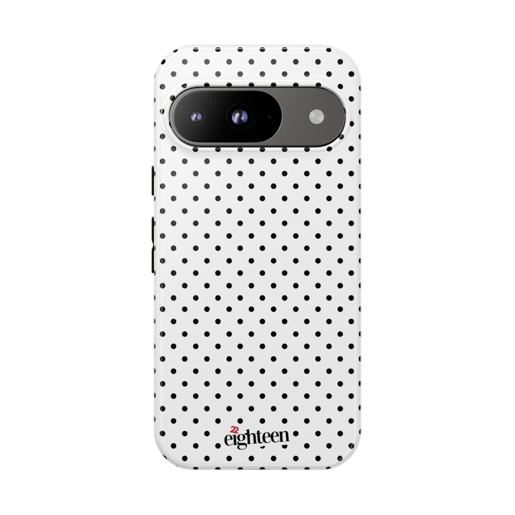 White Dotty Tough Phone Case