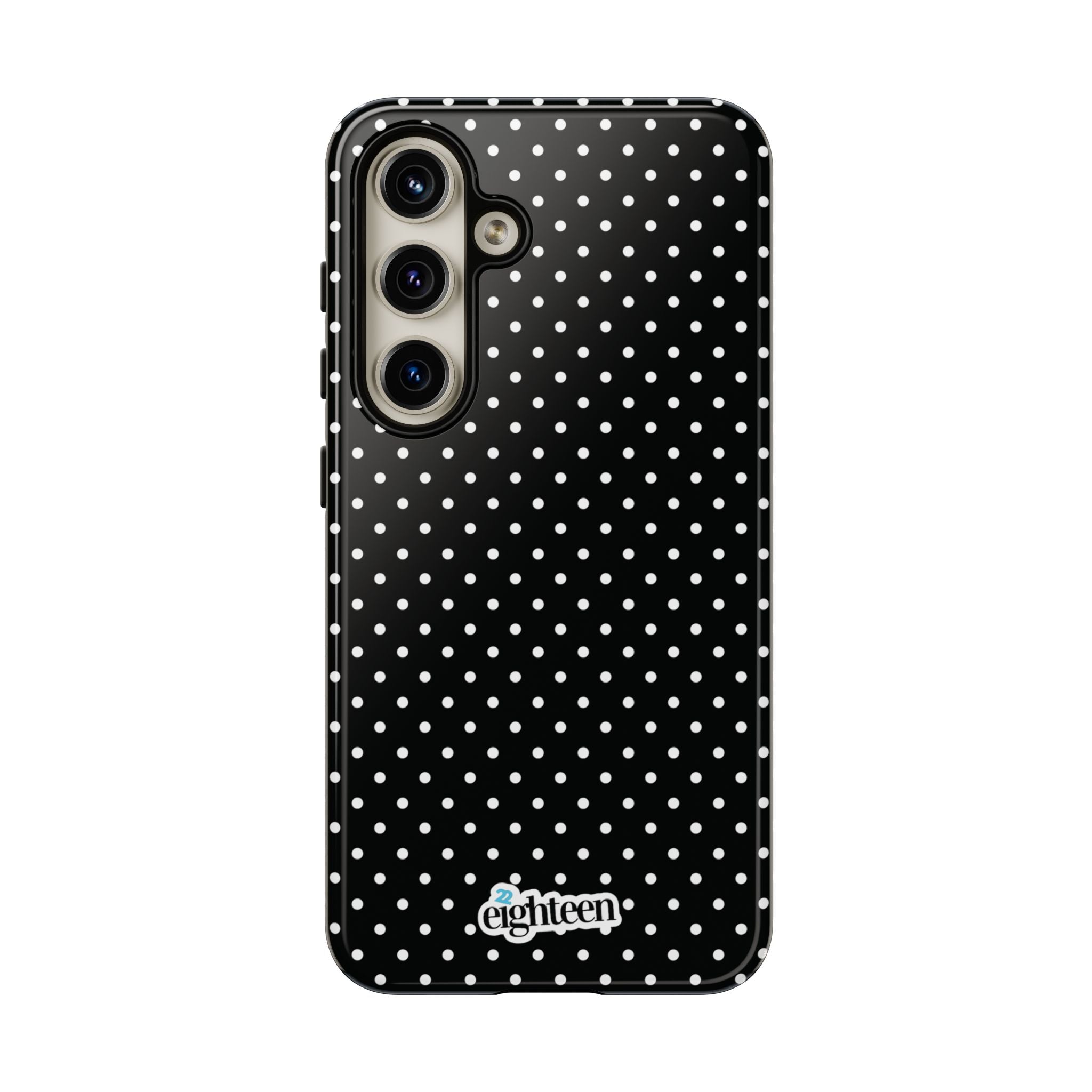 Black Dotty Tough Phone Case