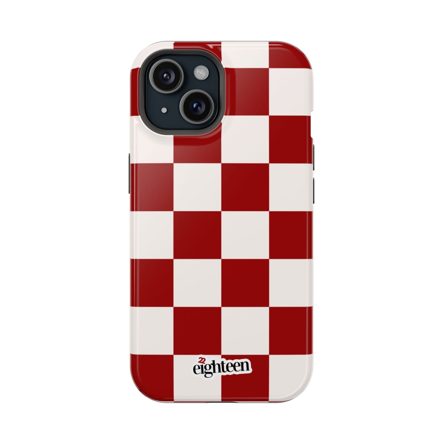 Crimson & Cream Sorority Checkered MagSafe Tough Case