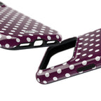 Maroon & White Dot Theory MagSafe Phone Case