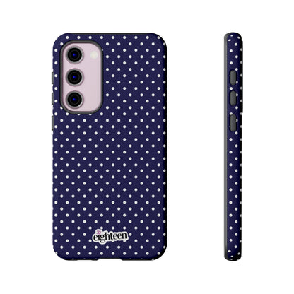 Deep Blue Dotty Tough Phone Case