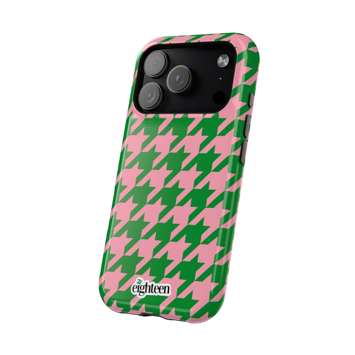 Pink Salmon & Apple Green Staccato MagSafe Phone Case