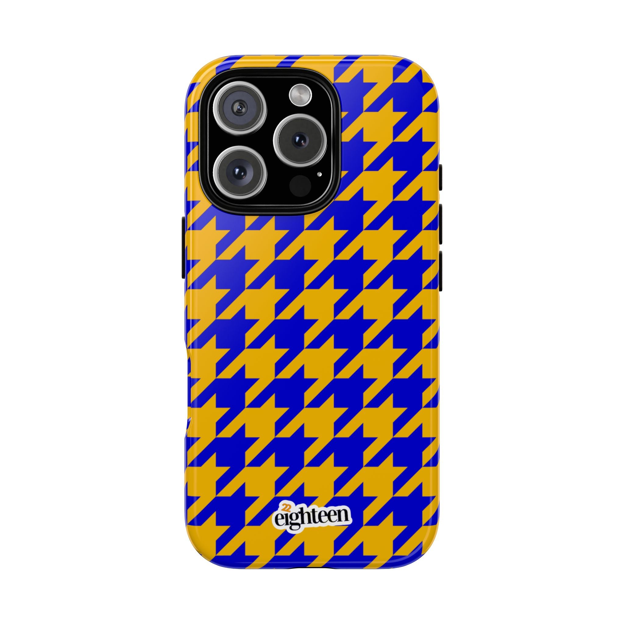 Royal Blue & Gold Staccato Tough Phone Case
