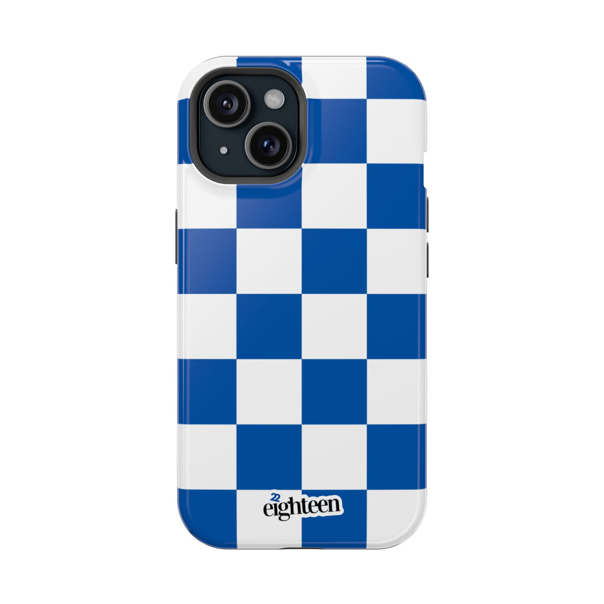 Royal Blue & White Check, Please! MagSafe Phone Case