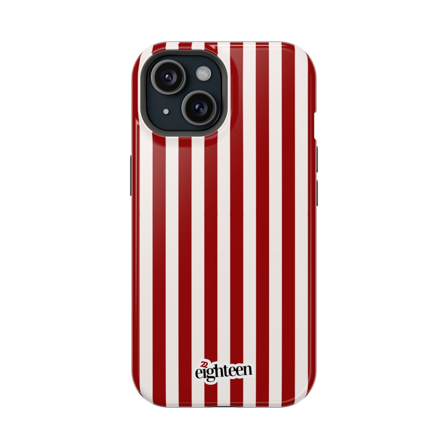 Crimson & Cream Sorority Stripe MagSafe Tough Case