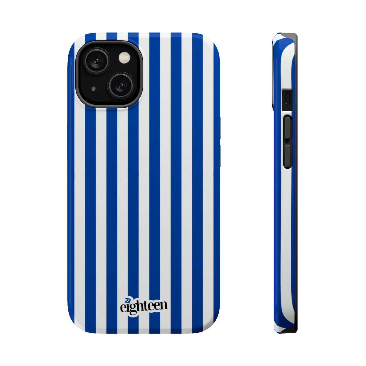 Royal Blue & White Baseline MagSafe Phone Case