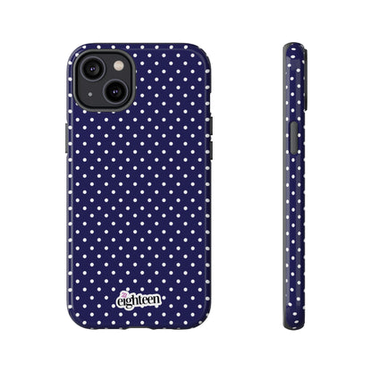 Deep Blue Dotty Tough Phone Case