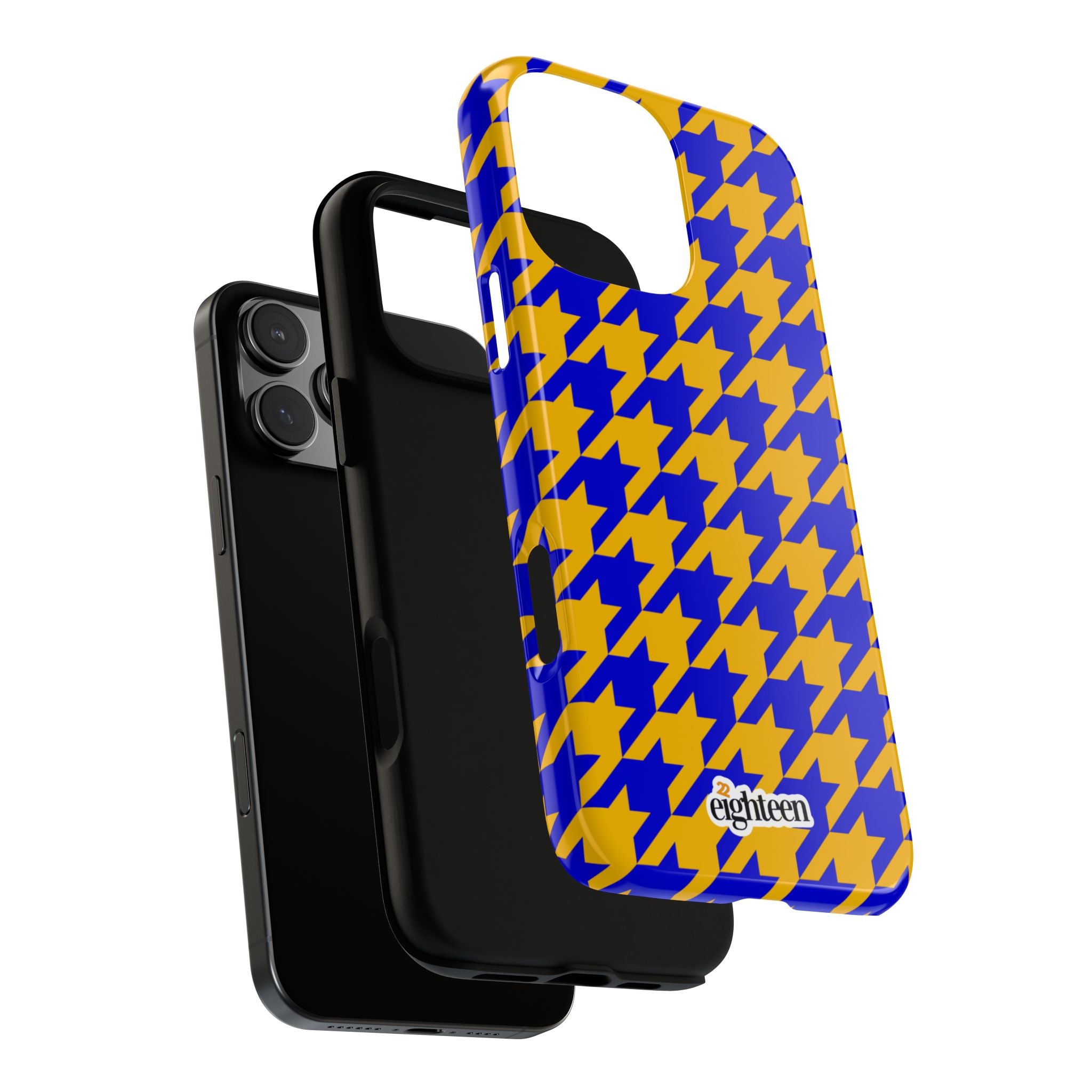 Royal Blue & Gold Staccato Tough Phone Case