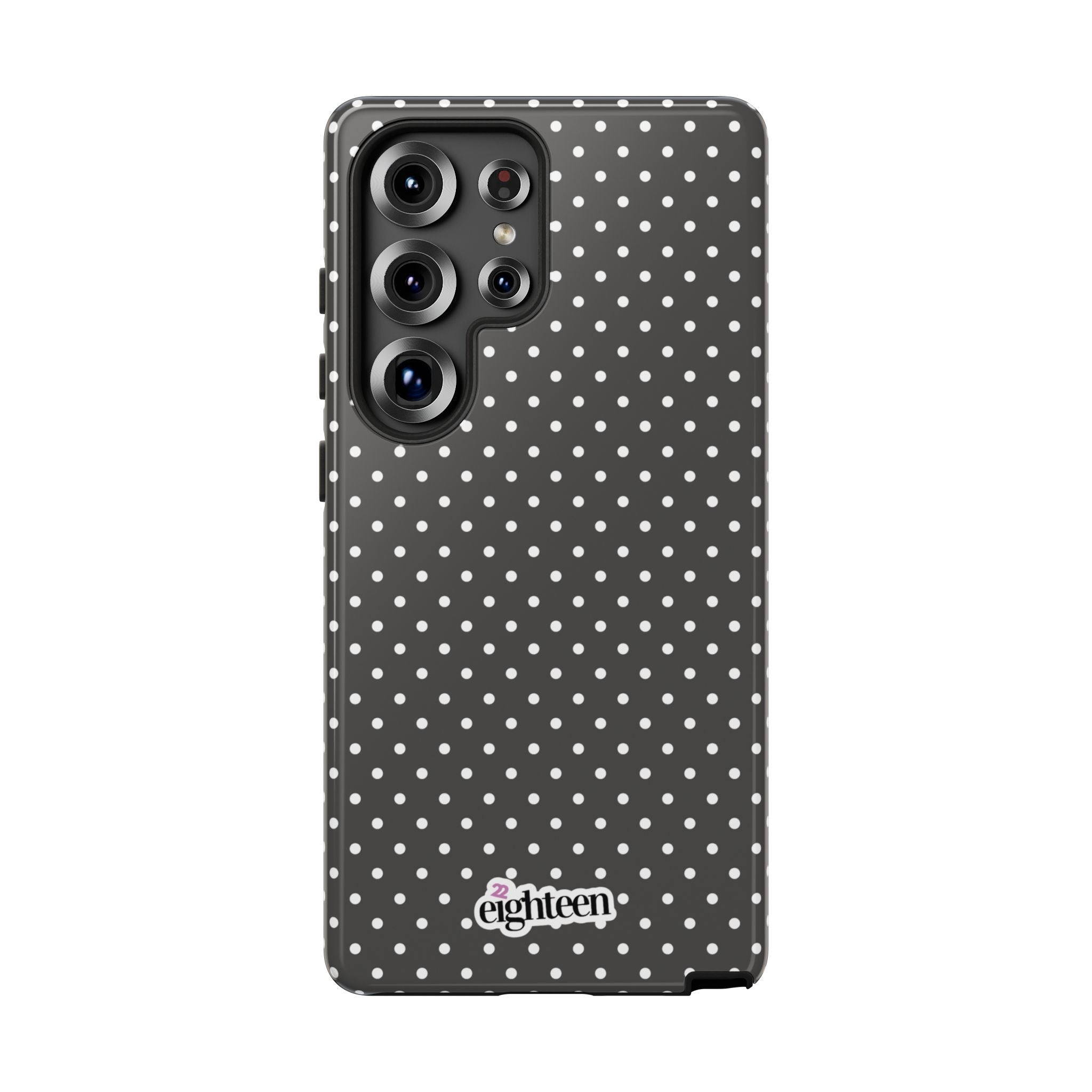 Charcoal Dotty Tough Phone Case
