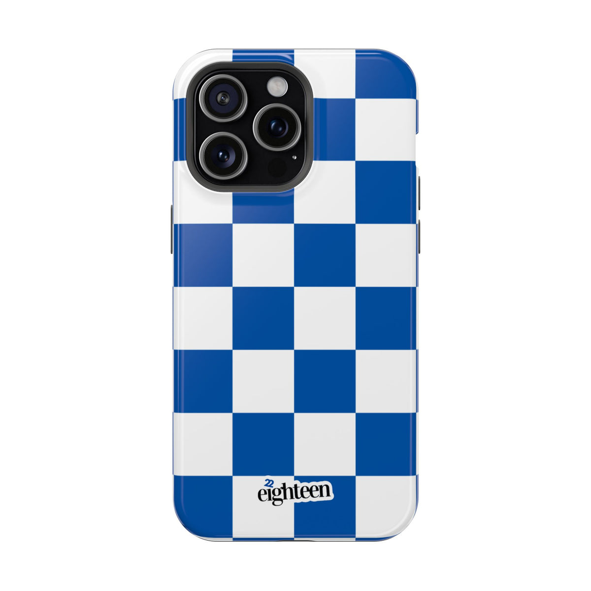 Royal Blue & White Check, Please! MagSafe Phone Case
