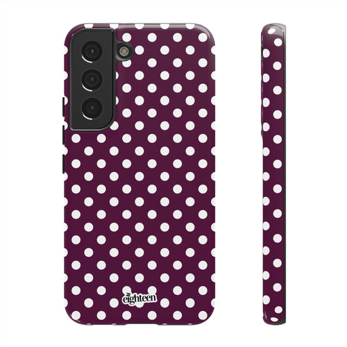 Maroon + White Dot Theory Phone Case