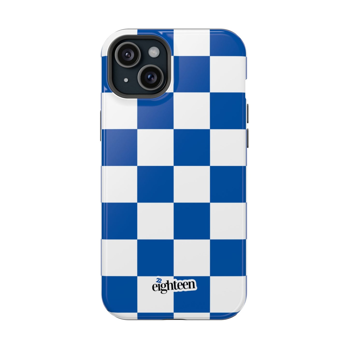 Royal Blue & White Sorority Checkered MagSafe Tough Case