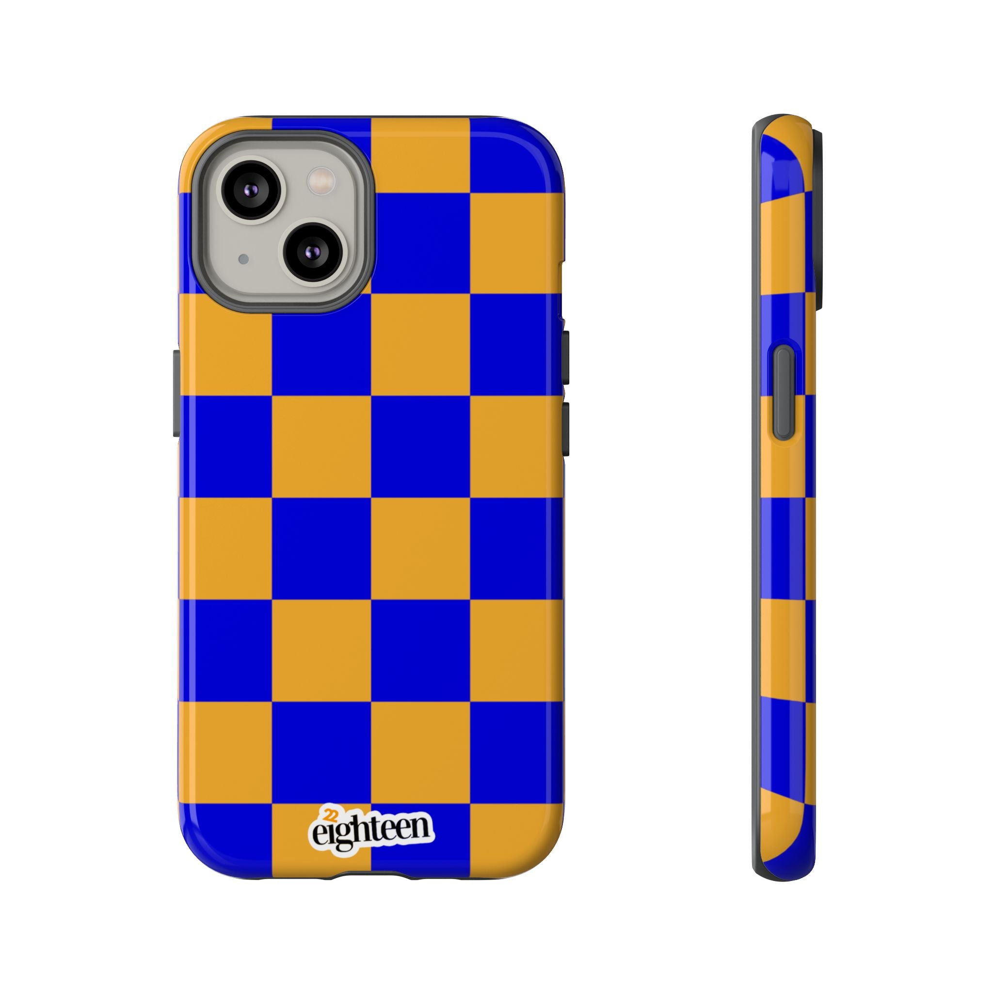 Royal Blue & Gold Check, Please! Tough Phone Case