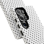 White Dotty Tough Phone Case