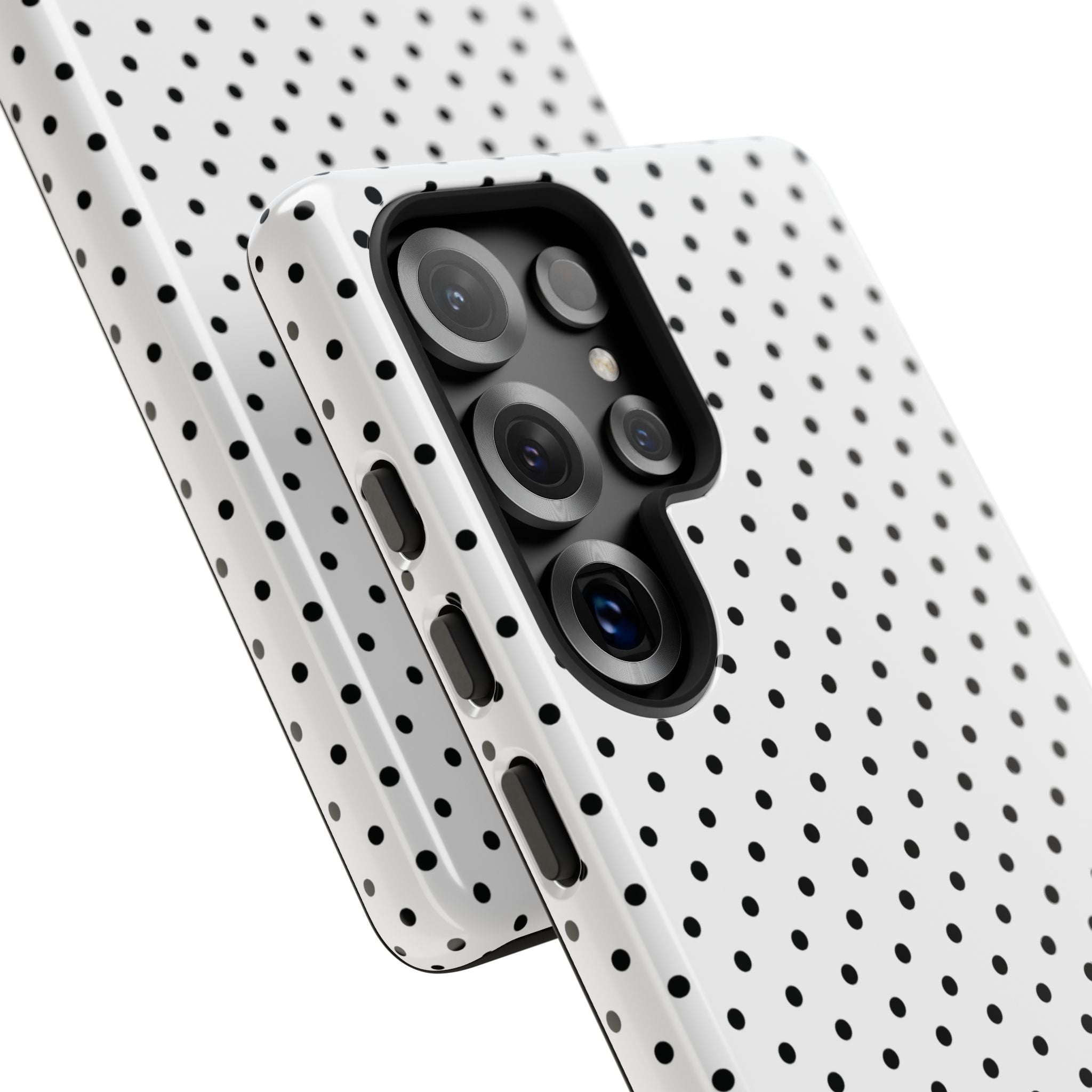 White Dotty Tough Phone Case