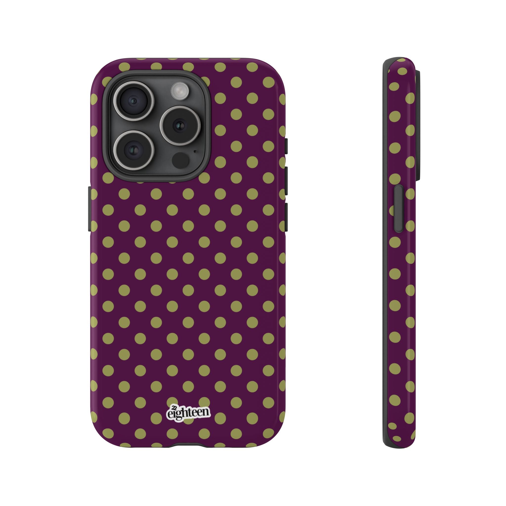 Deep Burgundy & Acacia Dot Theory Phone Case