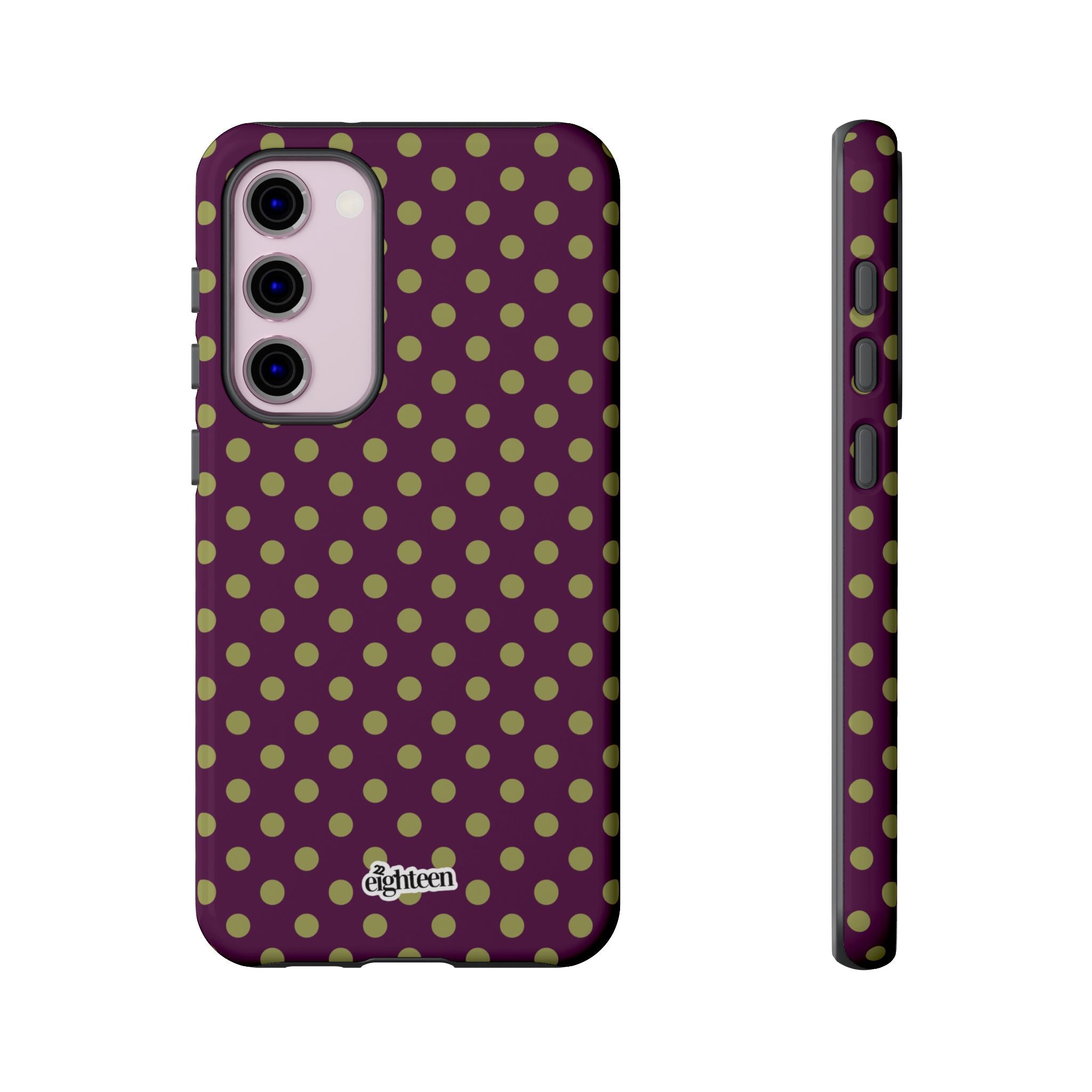 Deep Burgundy & Acacia Dot Theory Phone Case
