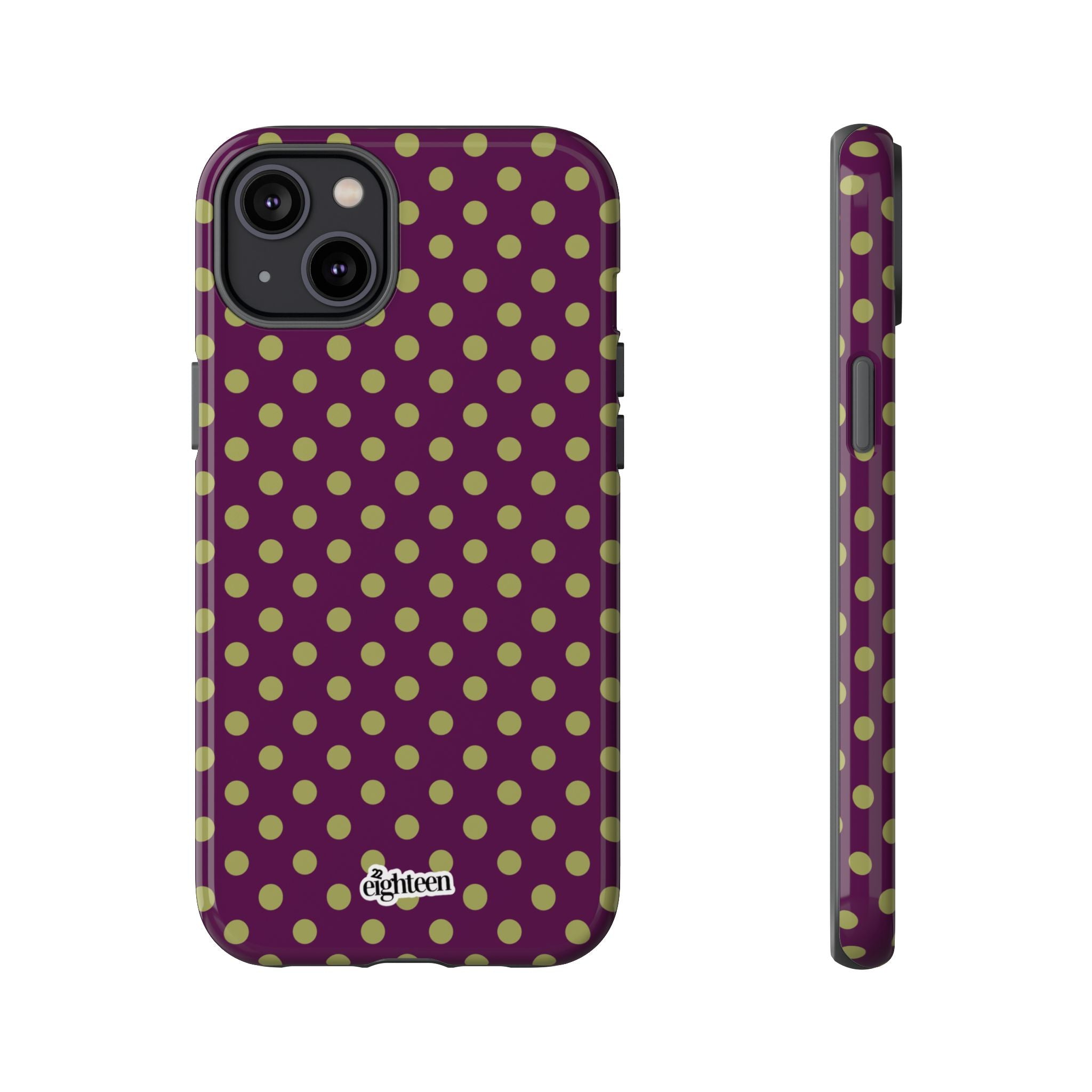 Deep Burgundy & Acacia Dot Theory Phone Case