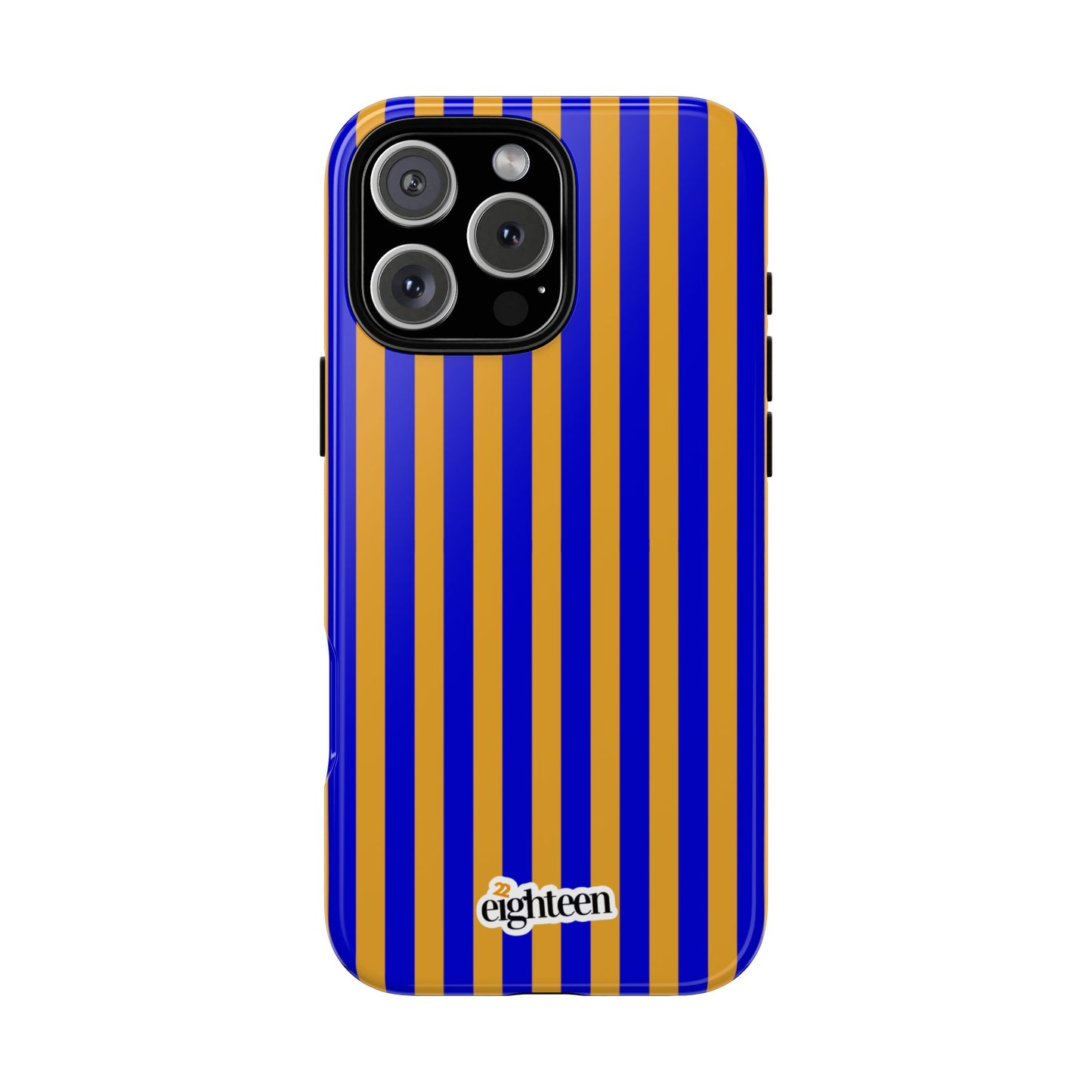 Royal Blue & Gold Stripe Tough Phone Case