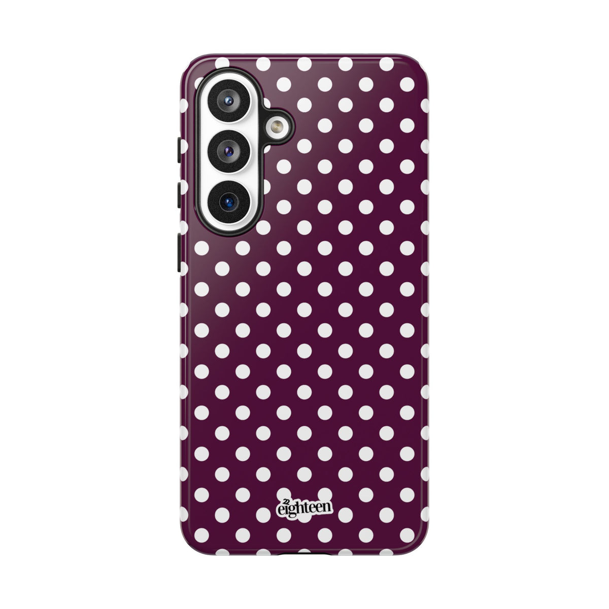 Maroon + White Dot Theory Phone Case