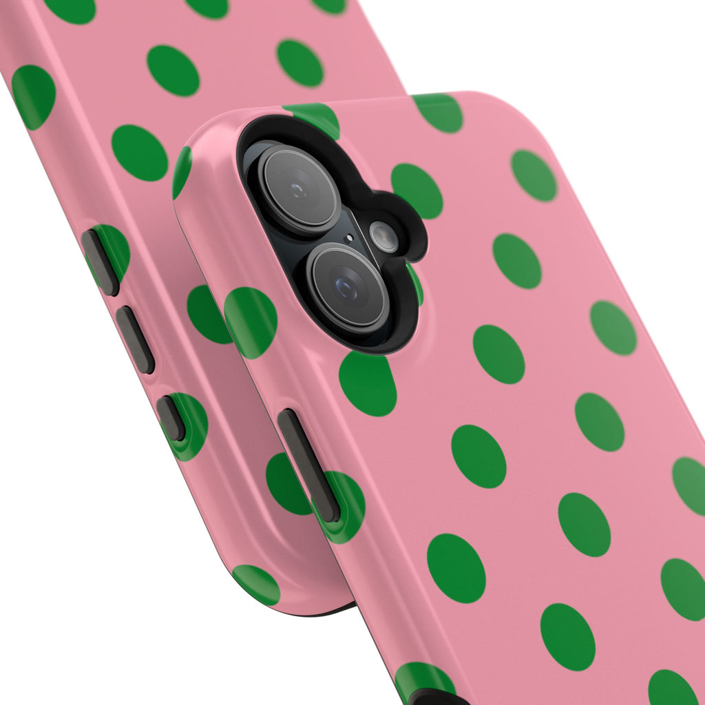 Pink Salmon & Apple Green Dot Theory MagSafe Tough Case