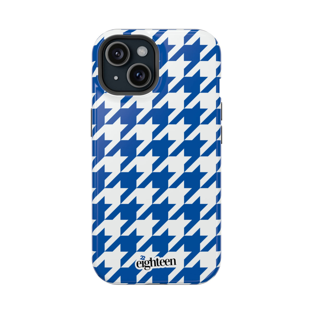 Royal Blue & White Staccato MagSafe Phone Case