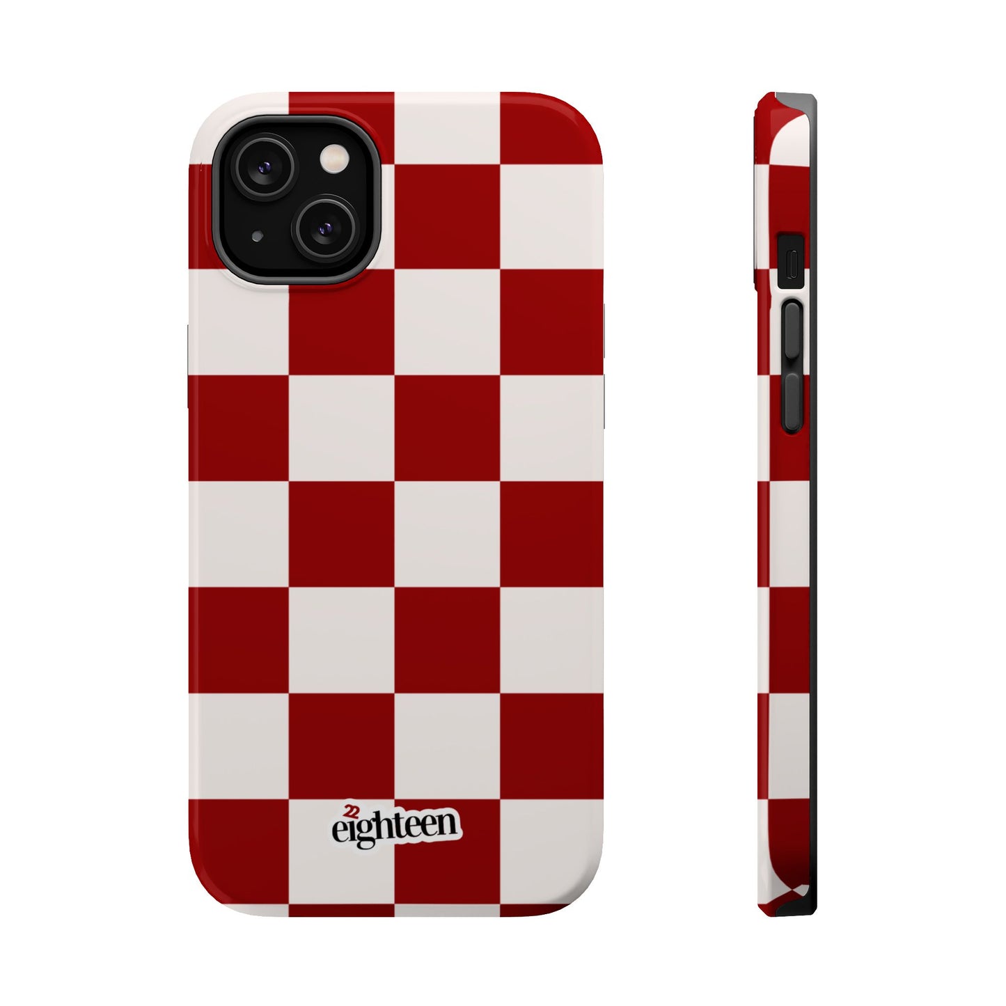 Crimson & Cream Sorority Checkered MagSafe Tough Case