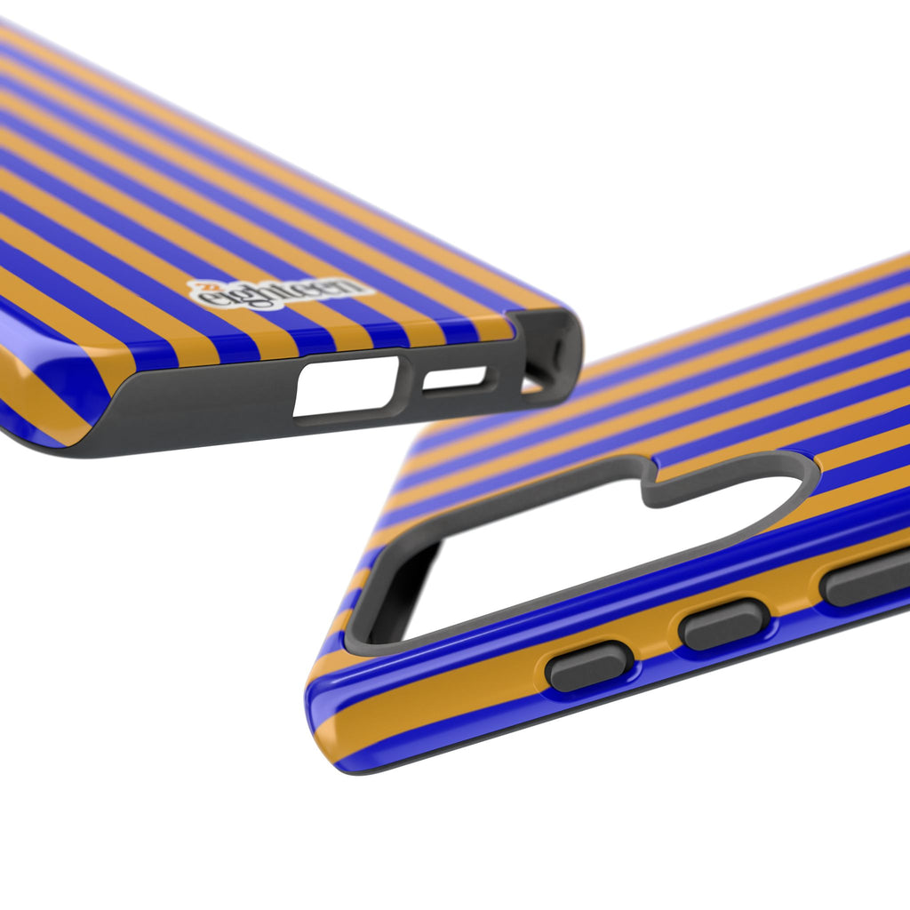 Royal Blue & Gold Baseline Tough Phone Case