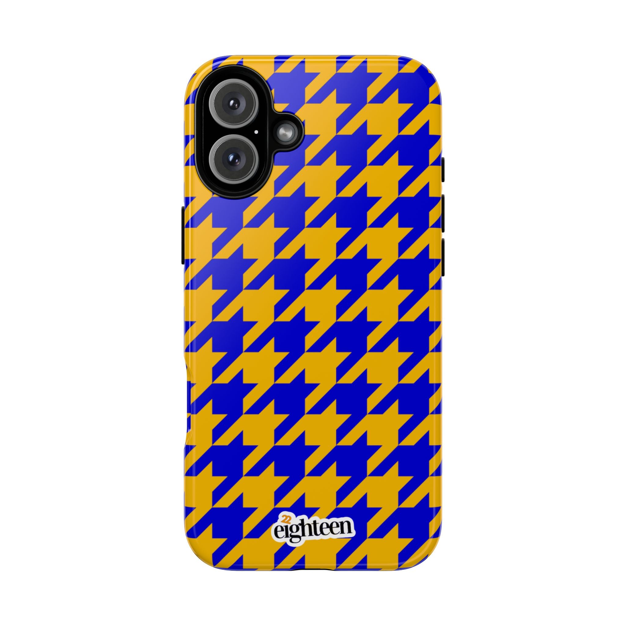 Royal Blue & Gold Staccato Tough Phone Case